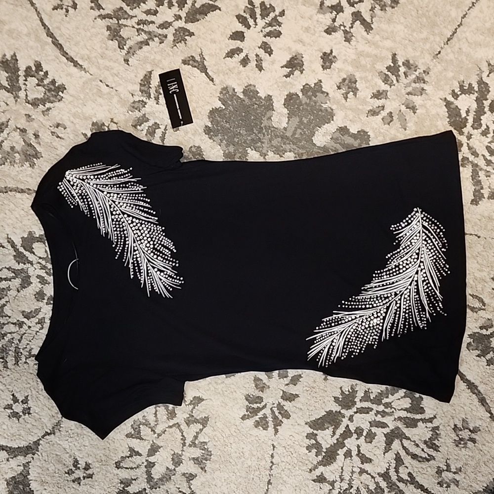 I.N.C ladies black embellished top
